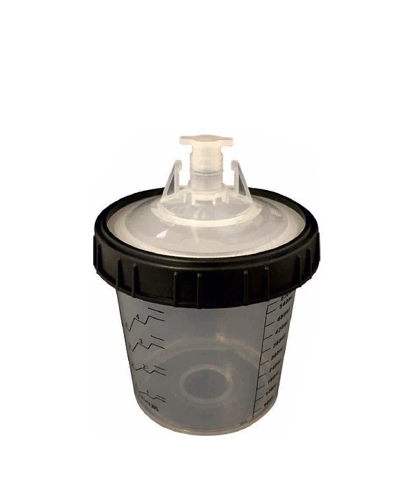 Conjunto de 50 vasos flexibles + 50 tapas de 190 micras + 20 tapones + vaso calibrado. 650 ml